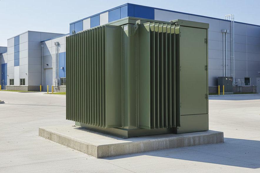 Transformador trif&aacute;sico montado em almofada de 150kVA